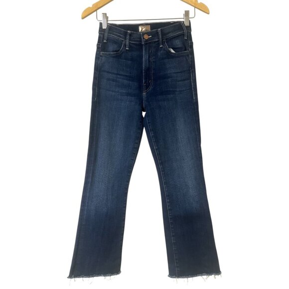 Mother The Hustler Ankle Fray High Rise Flare Jeans Size 25 In Home Movies - Picture 5 of 16